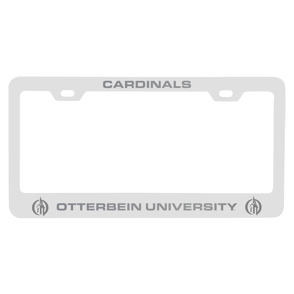 Otterbein University Engraved Metal License Plate Frame Officially Licensed Collegiate Product Image 2