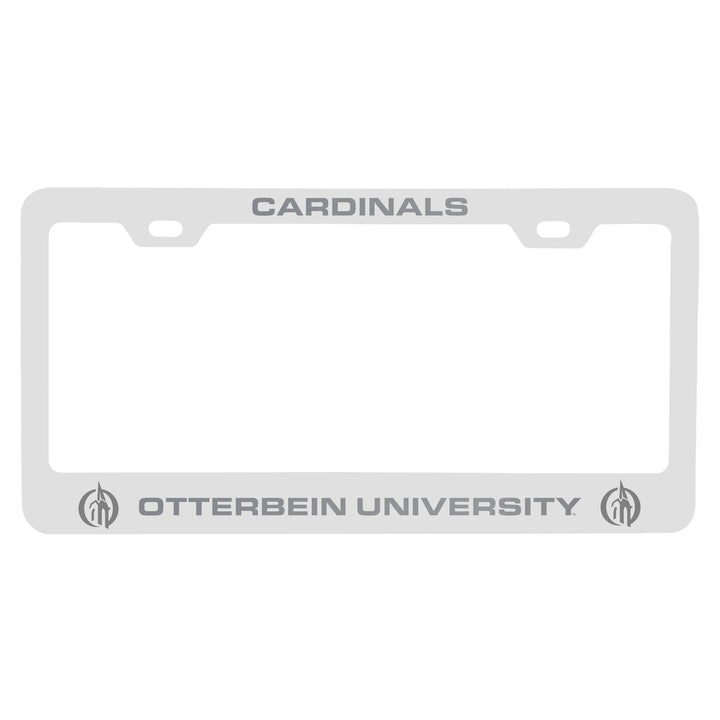 Otterbein University Engraved Metal License Plate Frame Officially Licensed Collegiate Product Image 2