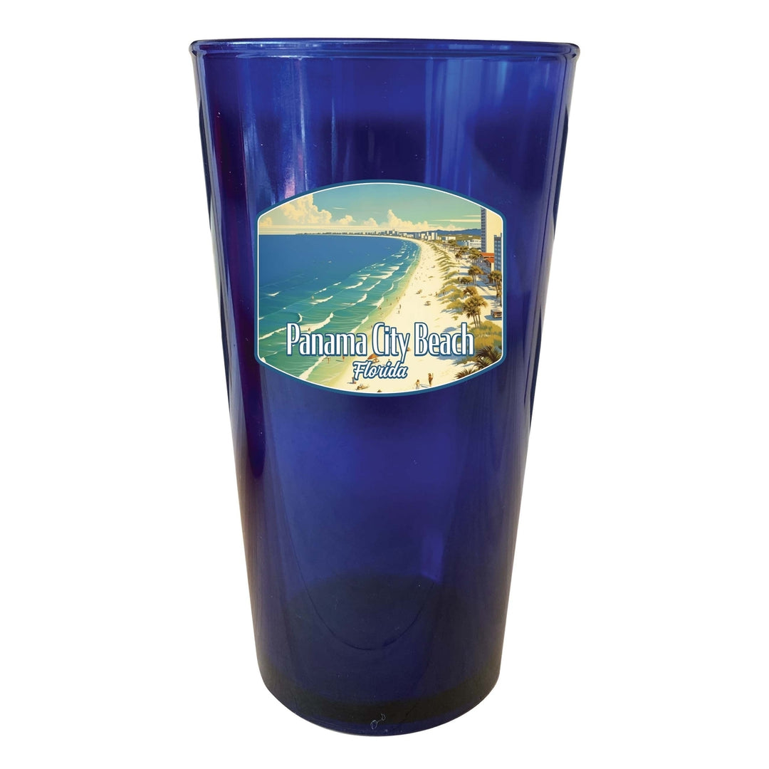 Panama City Beach Florida Design A Souvenir Plastic 16 oz pint Image 3