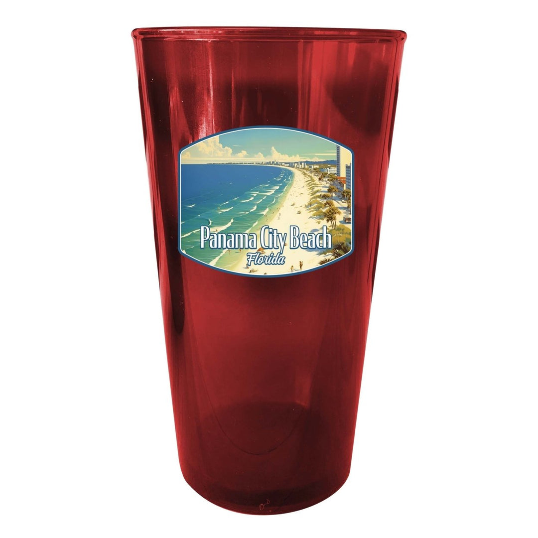 Panama City Beach Florida Design A Souvenir Plastic 16 oz pint Image 1