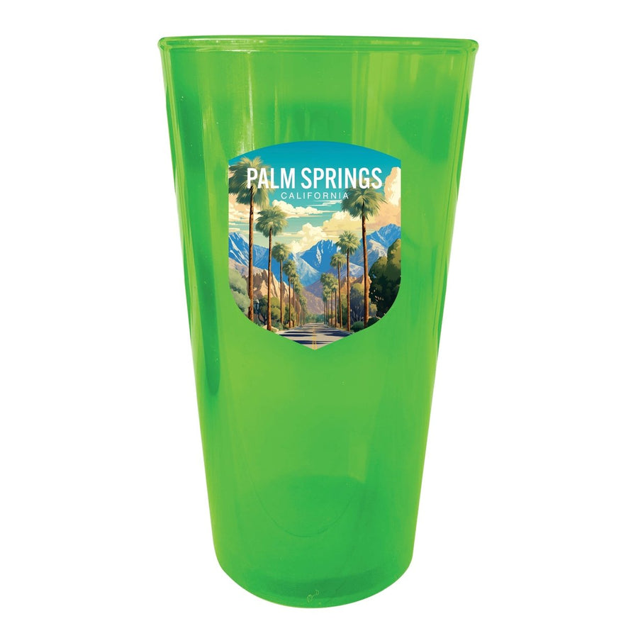 Palm Springs California Design A Souvenir Plastic 16 oz pint Image 1