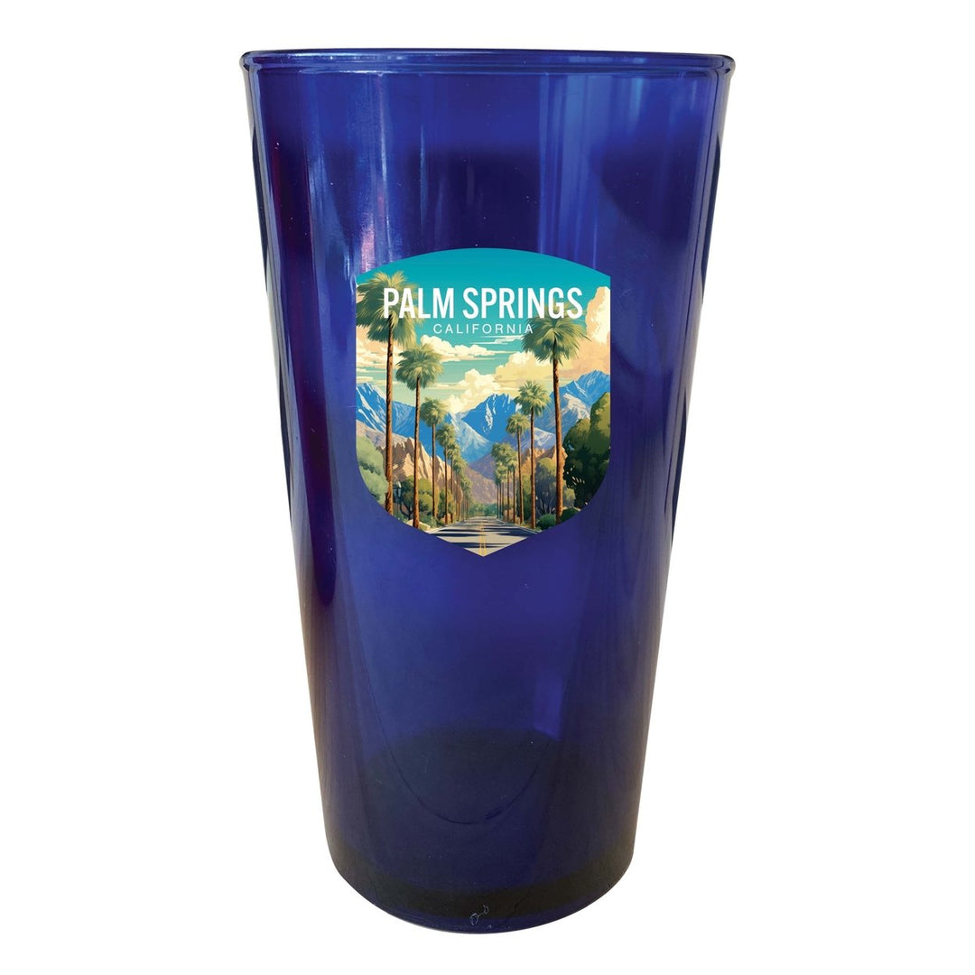 Palm Springs California Design A Souvenir Plastic 16 oz pint Image 1