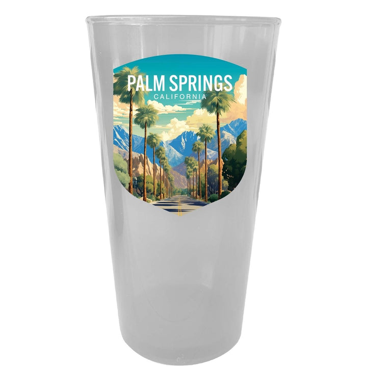 Palm Springs California Design A Souvenir Plastic 16 oz pint Image 3