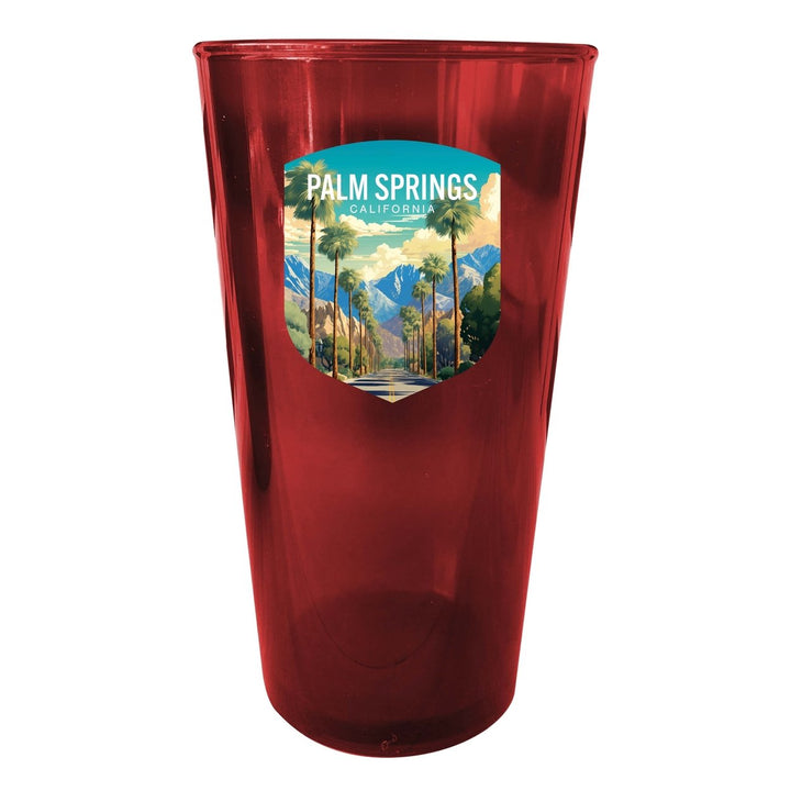 Palm Springs California Design A Souvenir Plastic 16 oz pint Image 1