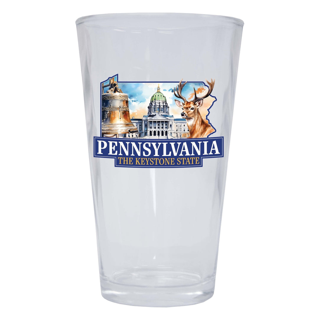 Pennsylvania Design D Souvenir 16 oz Pint Glass Image 1