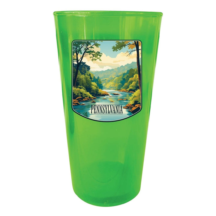 Pennsylvania Design B Souvenir Plastic 16 oz pint Image 1