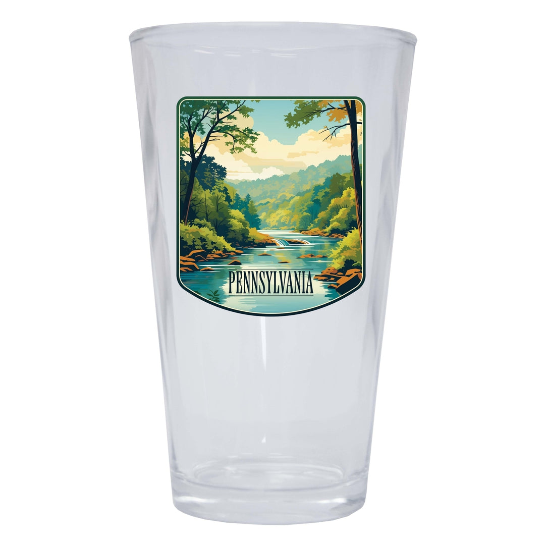 Pennsylvania Design B Souvenir 16 oz Pint Glass Image 1