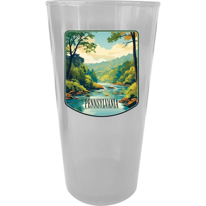 Pennsylvania Design B Souvenir Plastic 16 oz pint Image 1