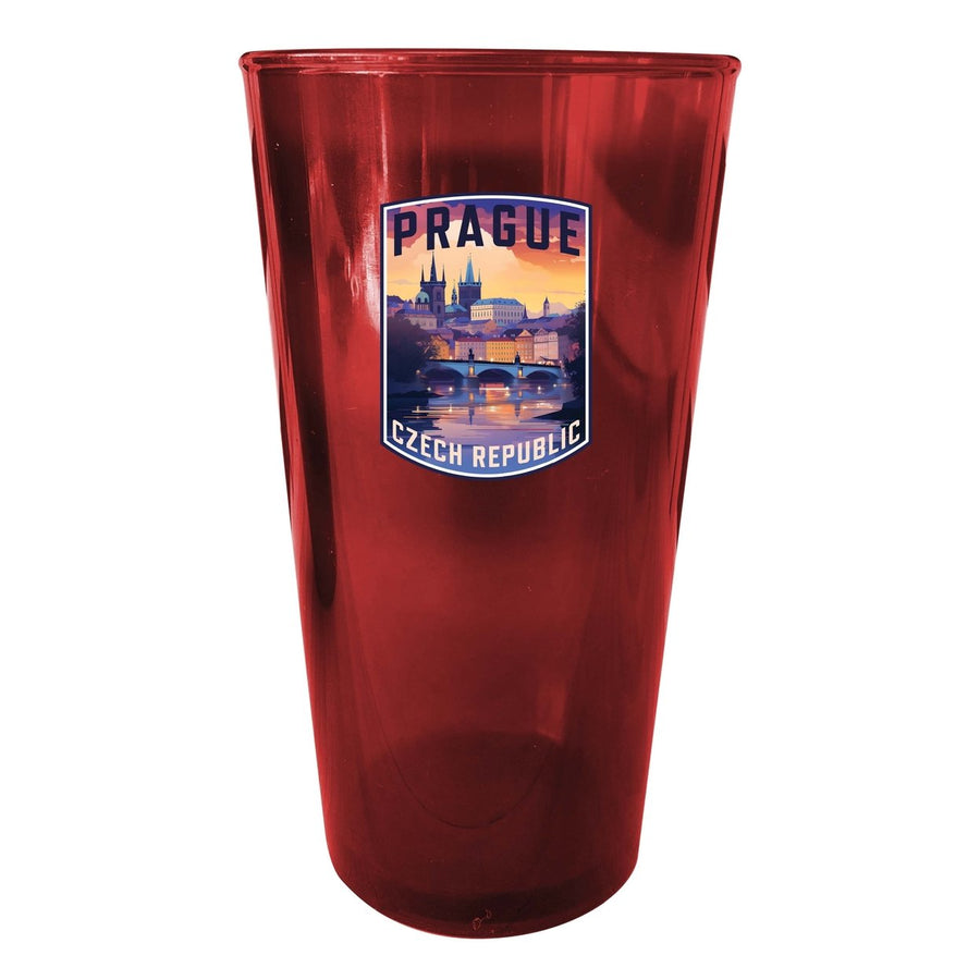 Prague Czech Republic Design B Souvenir Plastic 16 oz pint Image 1