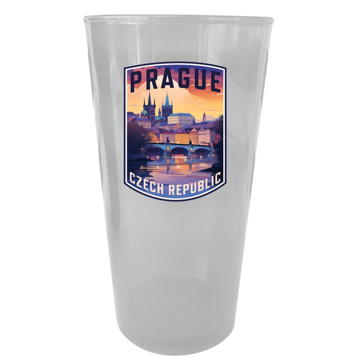 Prague Czech Republic Design B Souvenir Plastic 16 oz pint Image 3