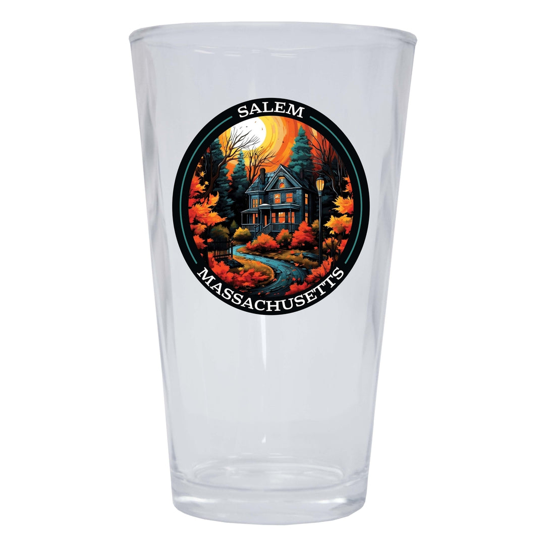 Salem Massachussettes Design B Souvenir 16 oz Pint Glass Image 1