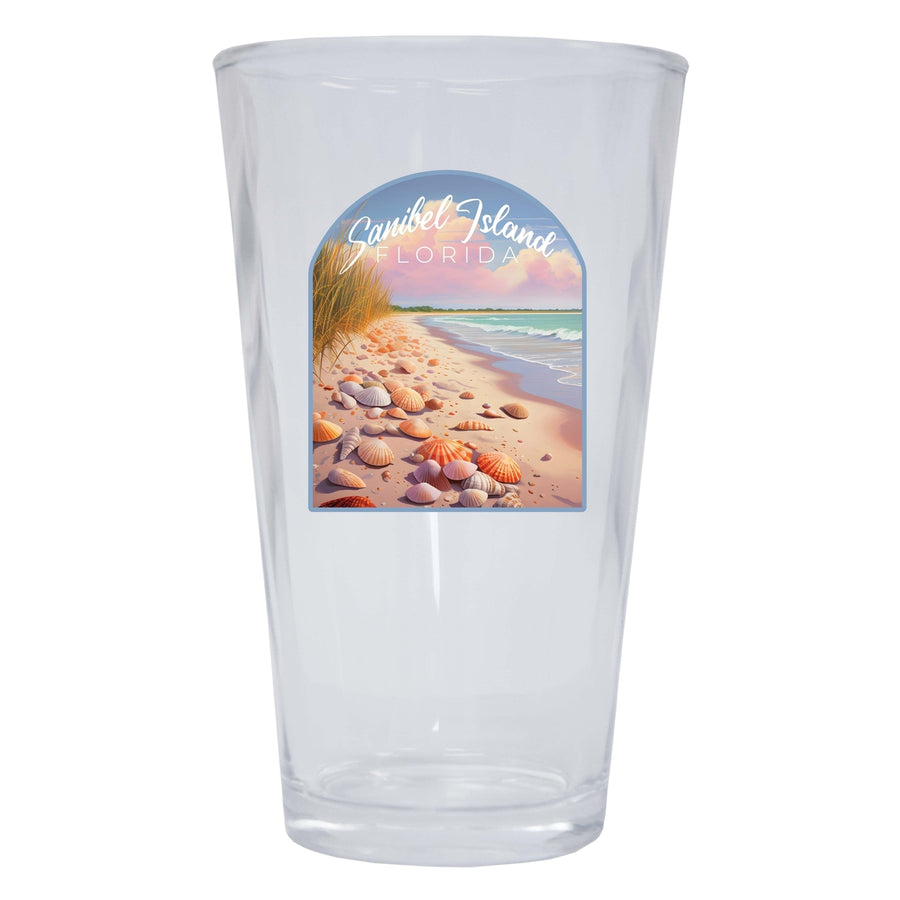 Sanibel Island Florida Design B Souvenir 16 oz Pint Glass Image 1