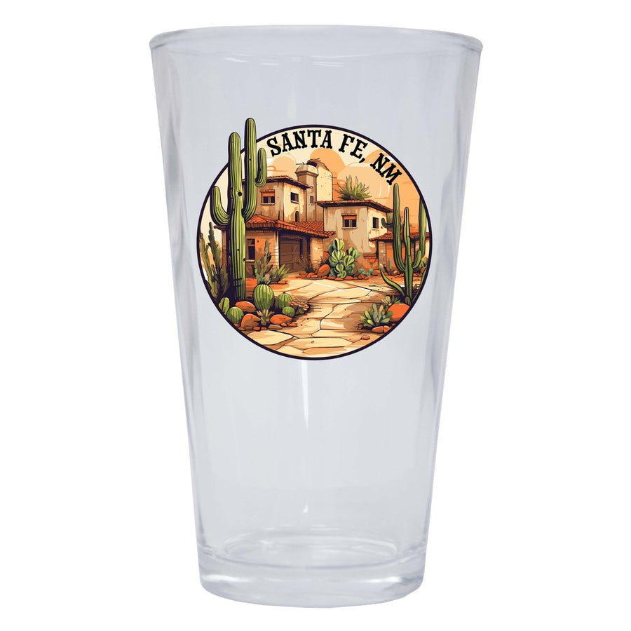 Santa Fe Mexico Design D Souvenir 16 oz Pint Glass Image 1