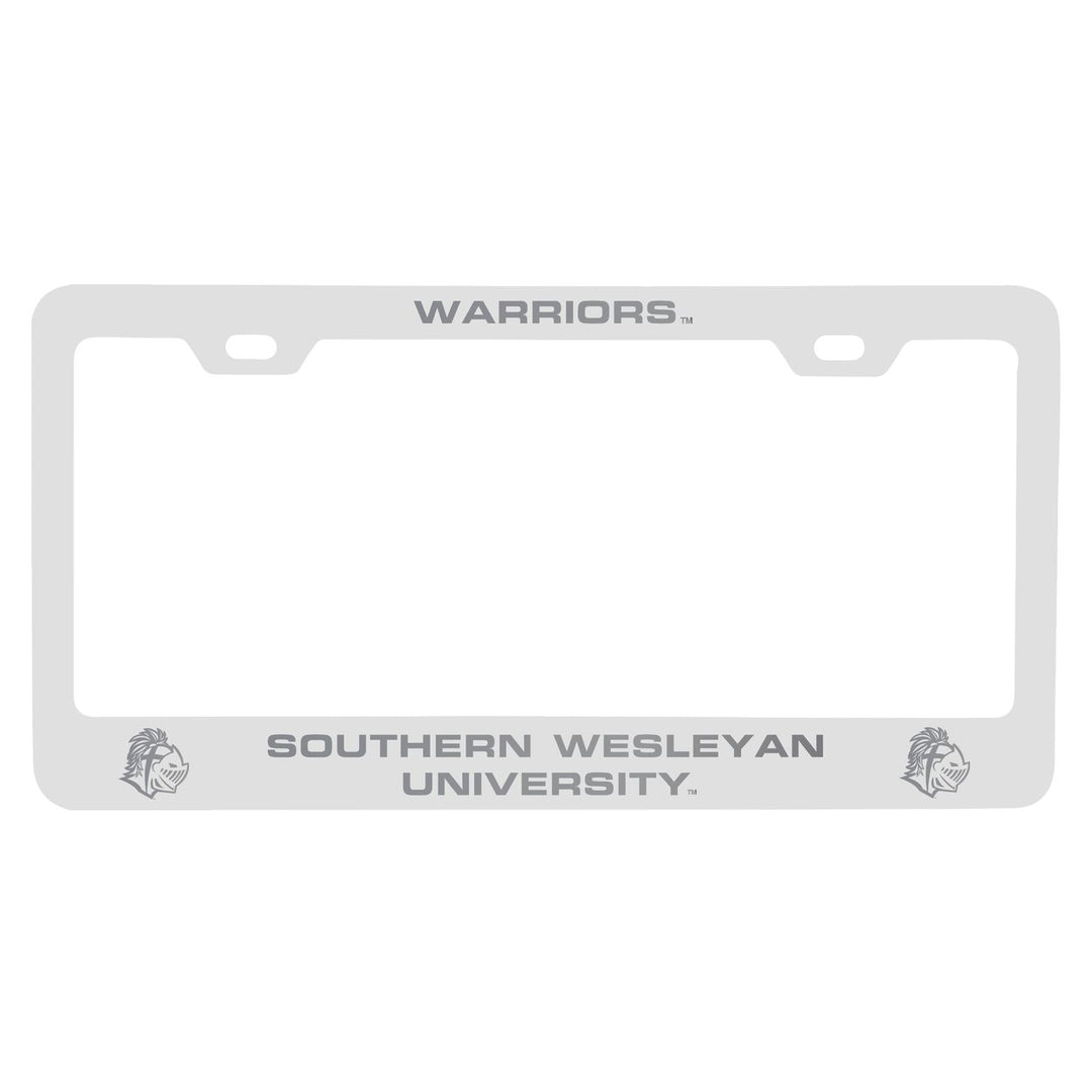 Southern Wesleyan University Engraved Metal License Plate Frame Officially Licensed Collegiate Product Image 2