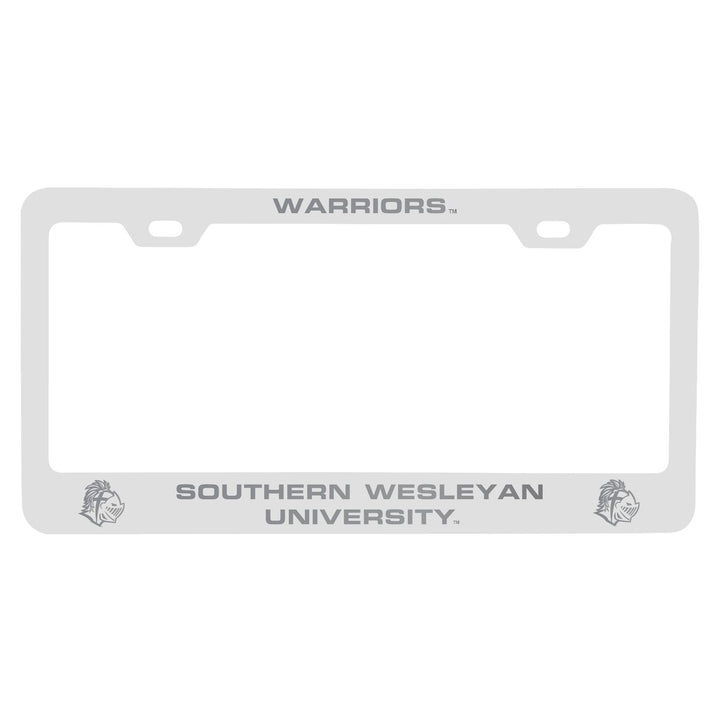 Southern Wesleyan University Engraved Metal License Plate Frame Officially Licensed Collegiate Product Image 2