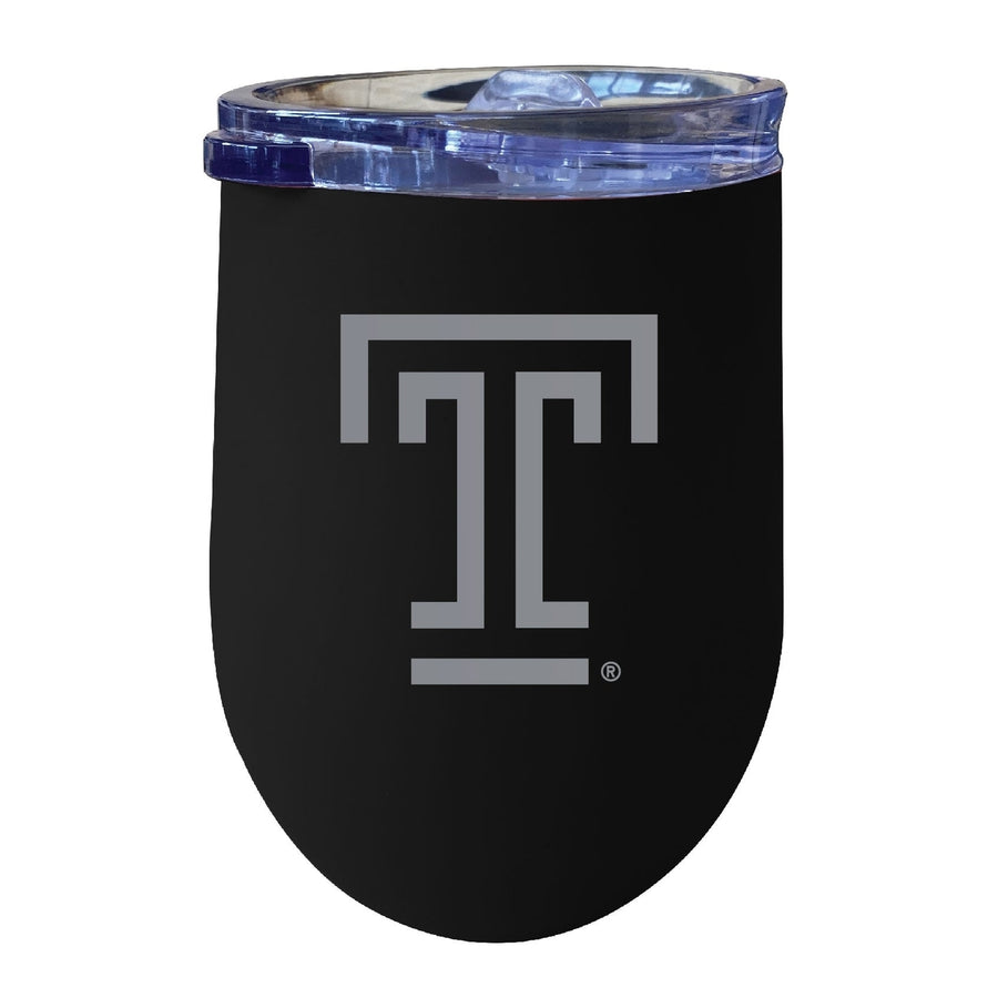 Temple University 12 oz Engraved Insulated Wine Stainless Steel Tumbler Officially Licensed Collegiate Product Image 1