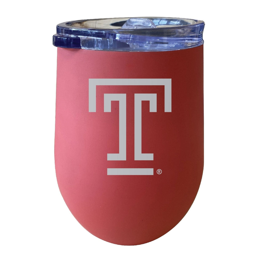 Temple University 12 oz Engraved Insulated Wine Stainless Steel Tumbler Officially Licensed Collegiate Product Image 2