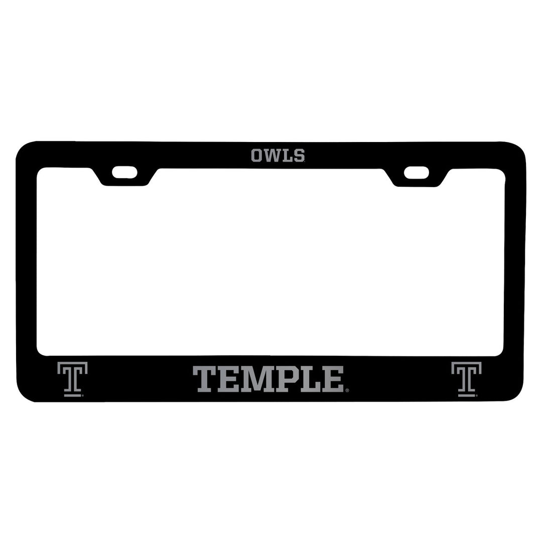 Temple University Engraved Metal License Plate Frame Officially Licensed Collegiate Product Image 1