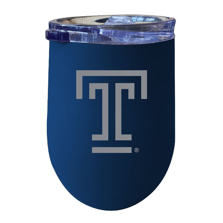 Temple University 12 oz Engraved Insulated Wine Stainless Steel Tumbler Officially Licensed Collegiate Product Image 3