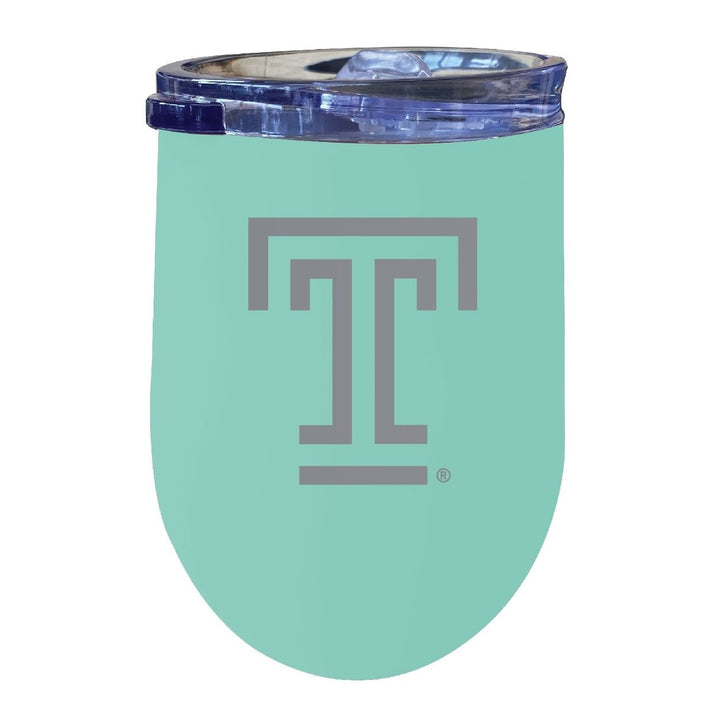 Temple University 12 oz Engraved Insulated Wine Stainless Steel Tumbler Officially Licensed Collegiate Product Image 4