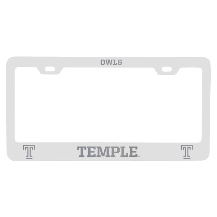 Temple University Engraved Metal License Plate Frame Officially Licensed Collegiate Product Image 2