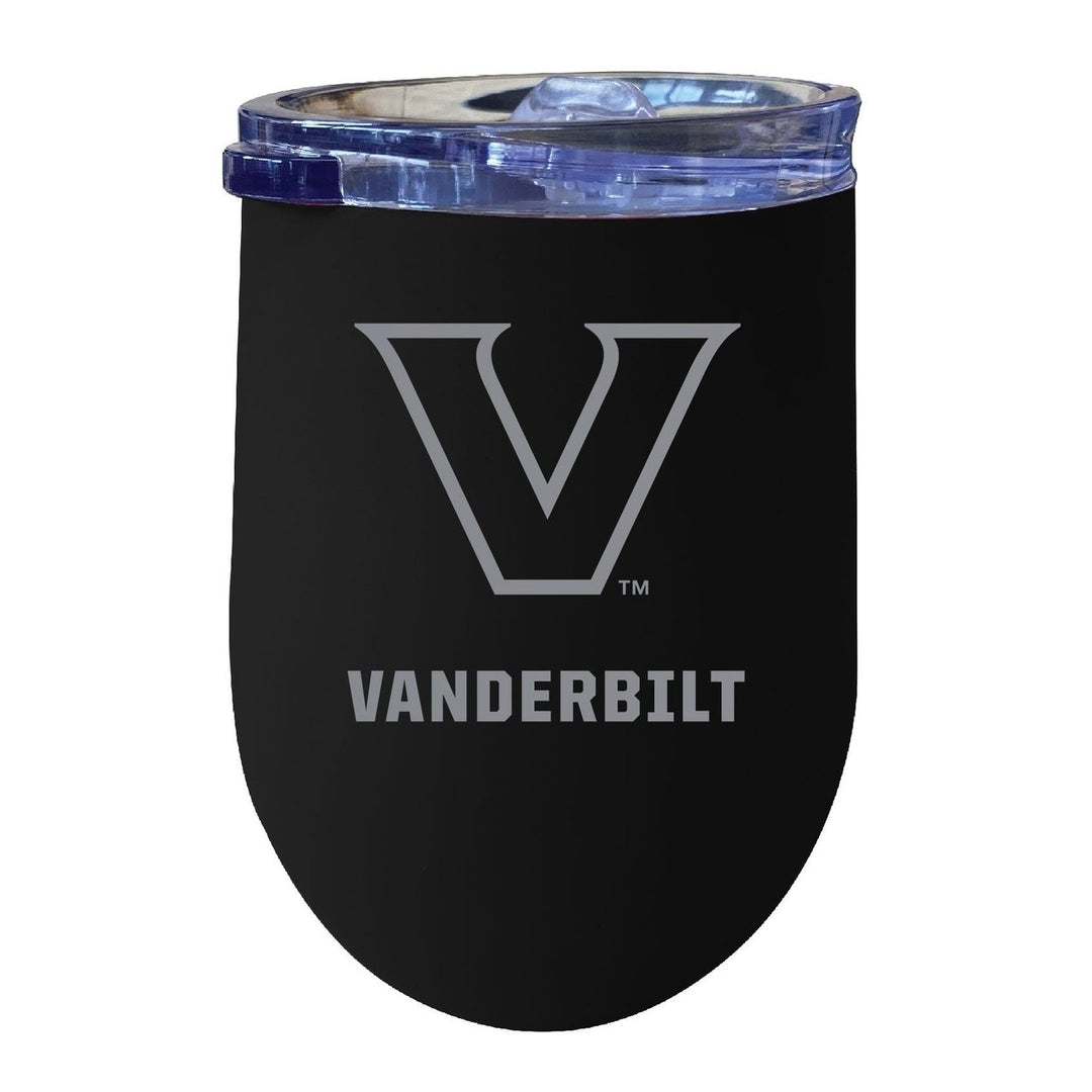 Vanderbilt University 12 oz Engraved Insulated Wine Stainless Steel Tumbler Officially Licensed Collegiate Product Image 1