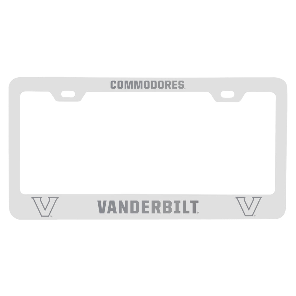 Vanderbilt University Engraved Metal License Plate Frame Officially Licensed Collegiate Product Image 2