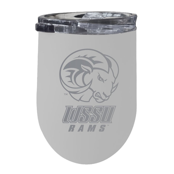 Winston Salem State 12 oz Engraved Insulated Wine Stainless Steel Tumbler Officially Licensed Collegiate Product Image 4