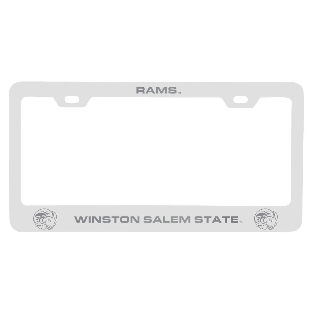 Winston Salem State Engraved Metal License Plate Frame Officially Licensed Collegiate Product Image 2