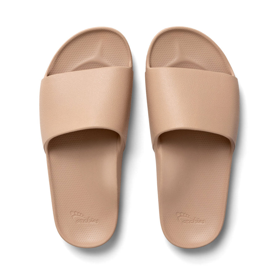 Archies Arch Support Slides Tan Unisex SLD-SB-TAN Lightweight Orthotic Footwear Image 1