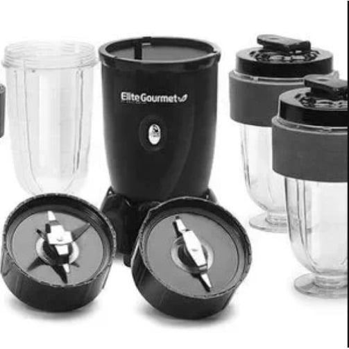 Elite Gourmet 17 Piece Personal Blender Black Compact Smoothie Maker Image 4