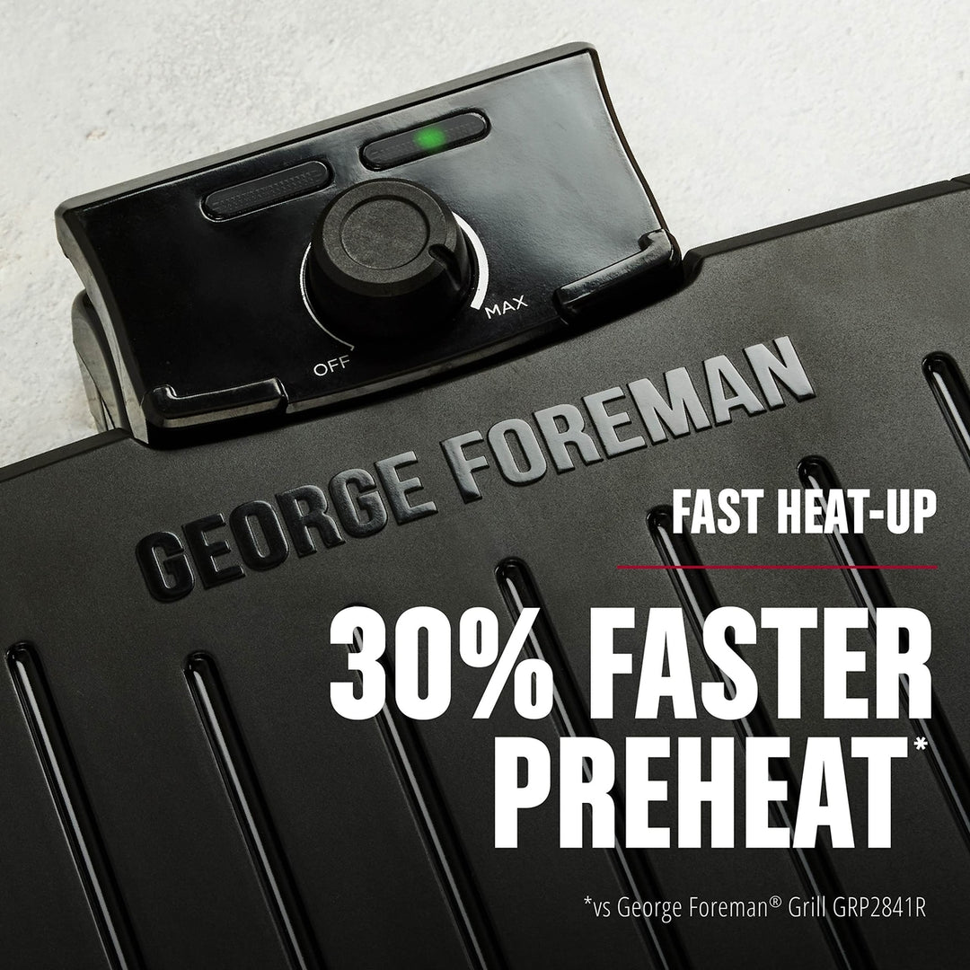 George Foreman Dishwasher Safe Indoor Grill Black Family Size - Image 12