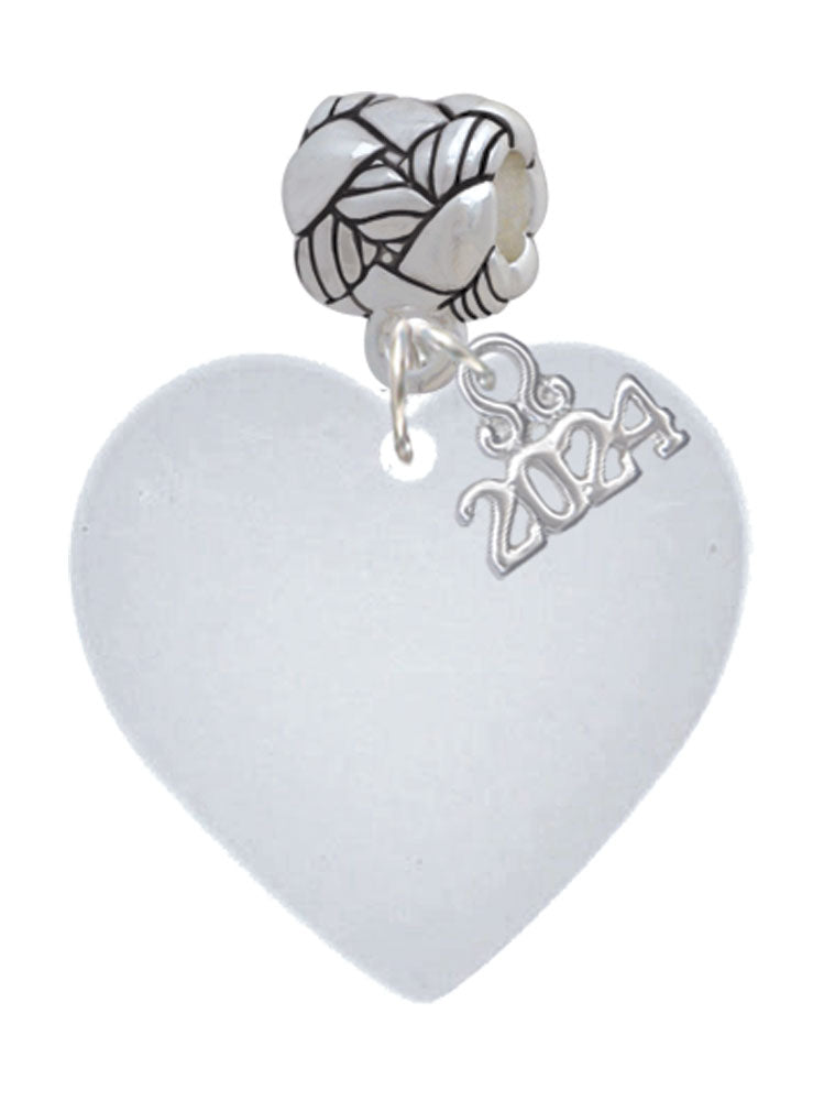 Delight Jewelry Acrylic 1" Heart Woven Rope Charm Bead Dangle with Year 2024 Image 10