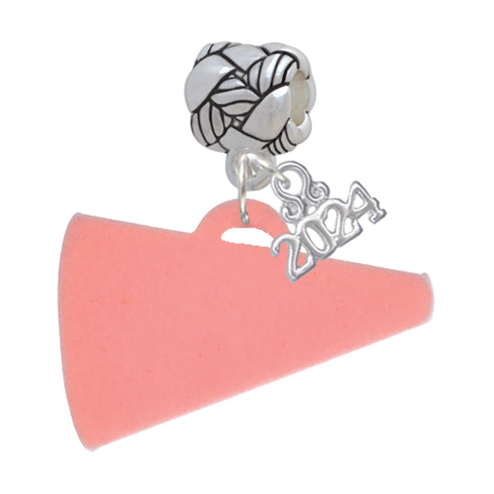 Delight Jewelry Acrylic 1.25" Megaphone Woven Rope Charm Bead Dangle with Year 2024 Image 12