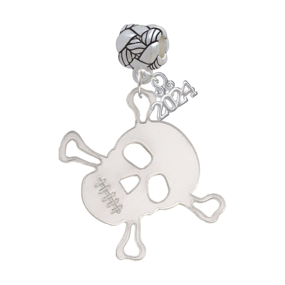 Delight Jewelry Acrylic Large Skull Woven Rope Charm Bead Dangle with Year 2024 Image 1
