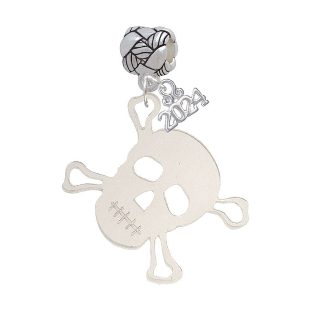 Delight Jewelry Acrylic Large Skull Woven Rope Charm Bead Dangle with Year 2024 Image 6