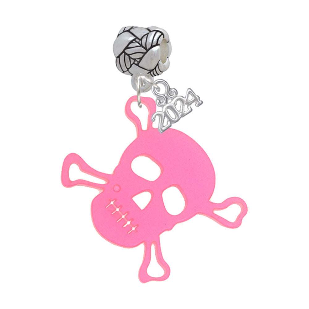 Delight Jewelry Acrylic Large Skull Woven Rope Charm Bead Dangle with Year 2024 Image 7