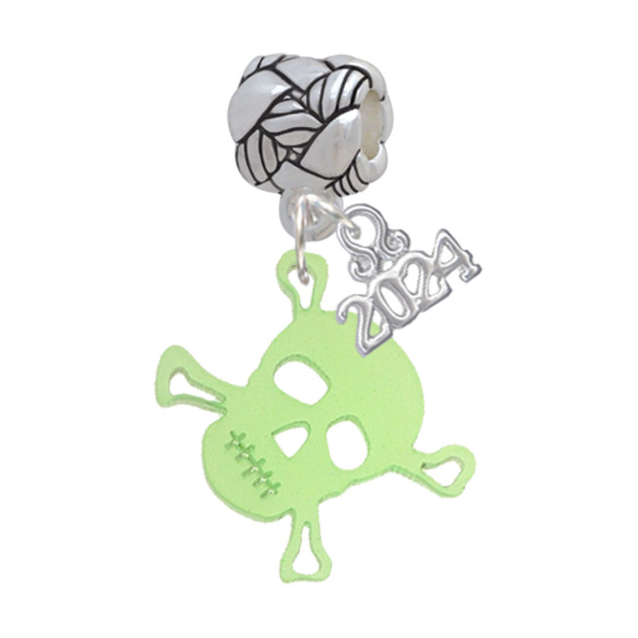 Delight Jewelry Acrylic Small Skull Woven Rope Charm Bead Dangle with Year 2024 Image 1