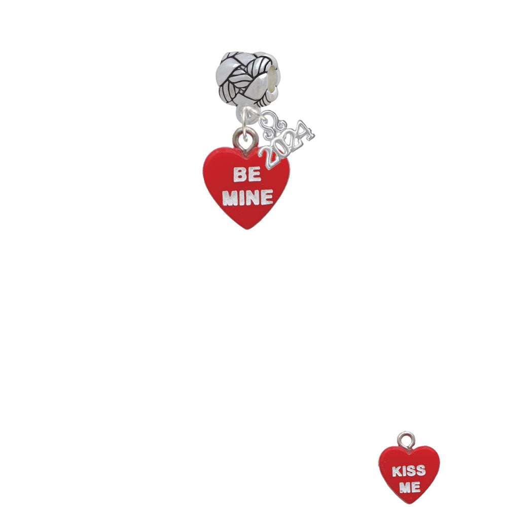 Delight Jewelry Acrylic Message Heart Woven Rope Charm Bead Dangle with Year 2024 Image 2