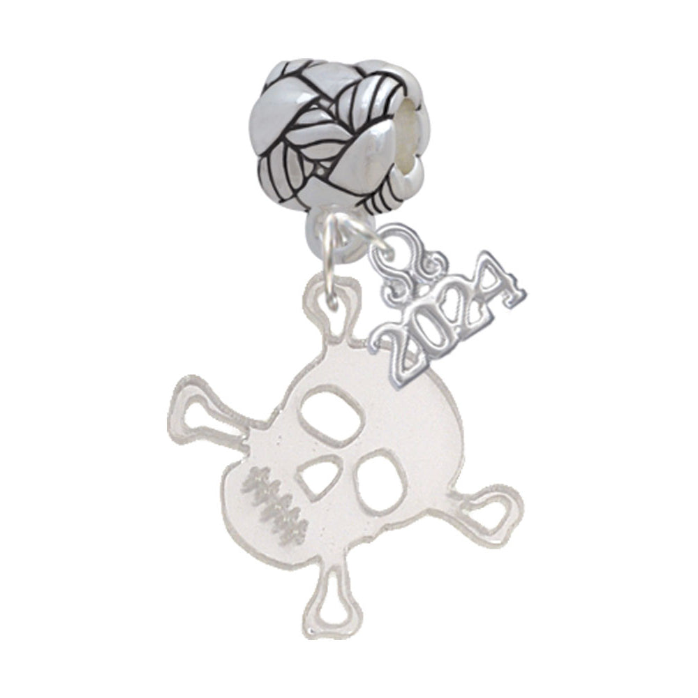 Delight Jewelry Acrylic Small Skull Woven Rope Charm Bead Dangle with Year 2024 Image 4