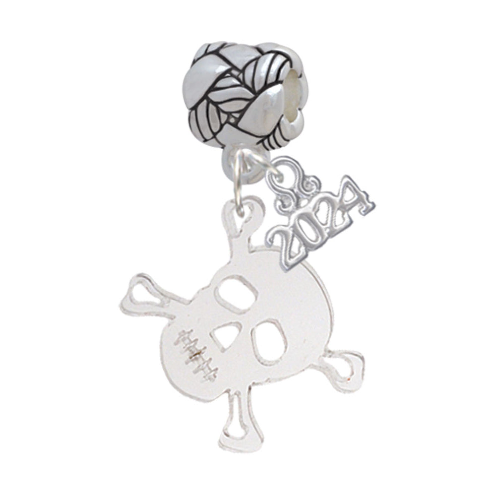 Delight Jewelry Acrylic Small Skull Woven Rope Charm Bead Dangle with Year 2024 Image 6