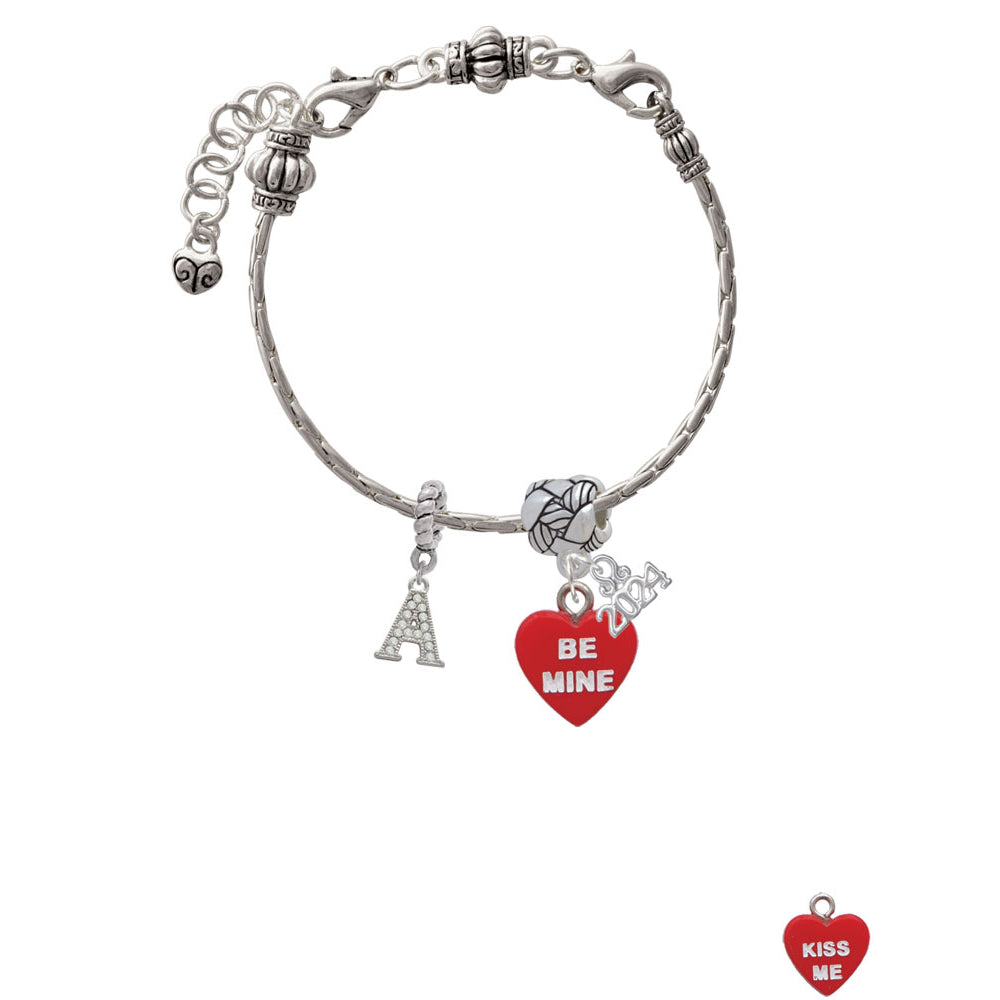 Delight Jewelry Acrylic Message Heart Woven Rope Charm Bead Dangle with Year 2024 Image 3