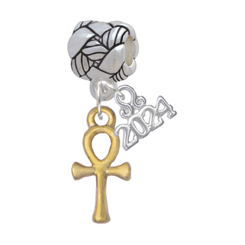 Delight Jewelry Small Ankh Woven Rope Charm Bead Dangle with Year 2024 Image 4
