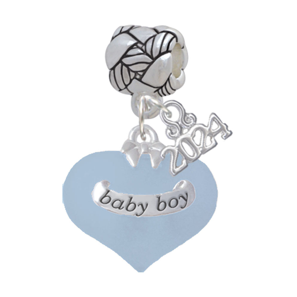 Delight Jewelry Heart with Baby Feet Woven Rope Charm Bead Dangle with Year 2024 Image 6