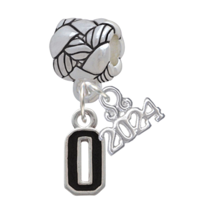 Delight Jewelry Silvertone Black Number Woven Rope Charm Bead Dangle with Year 2024 Image 10