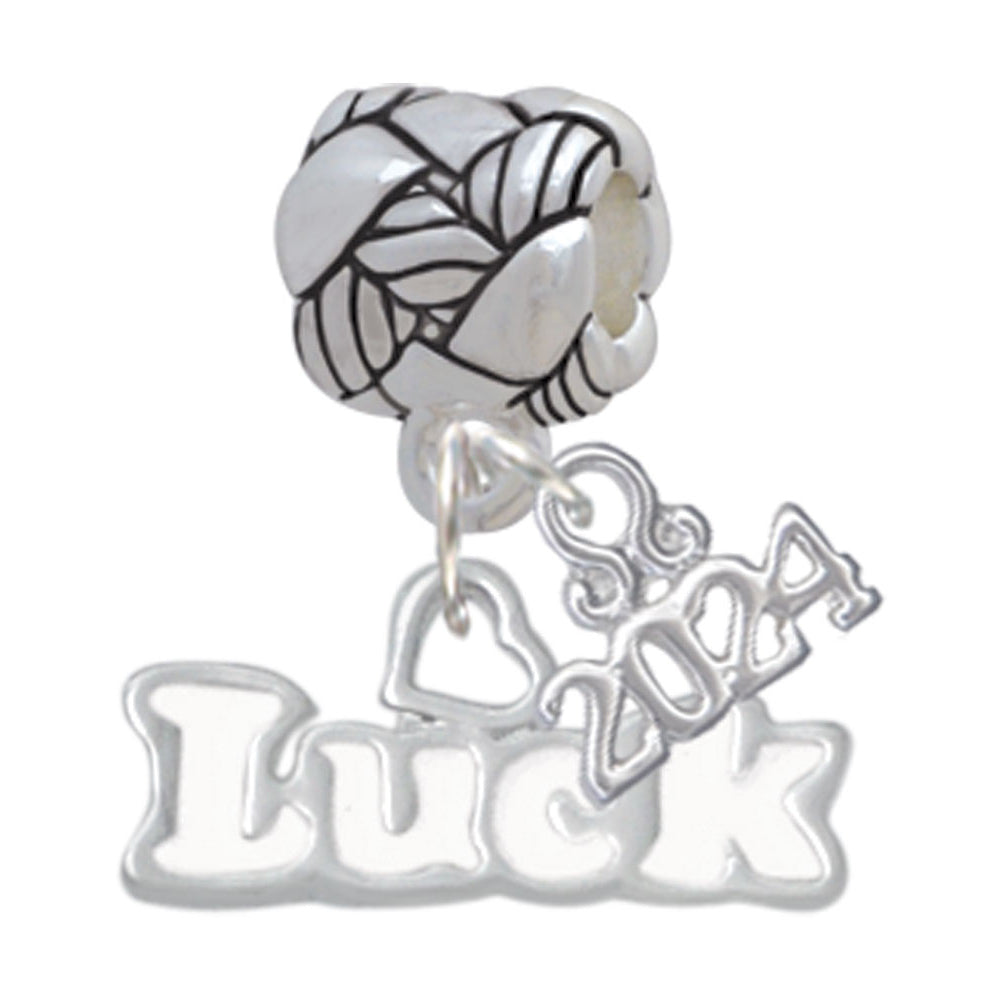 Delight Jewelry Luck with Heart Woven Rope Charm Bead Dangle with Year 2024 Image 1