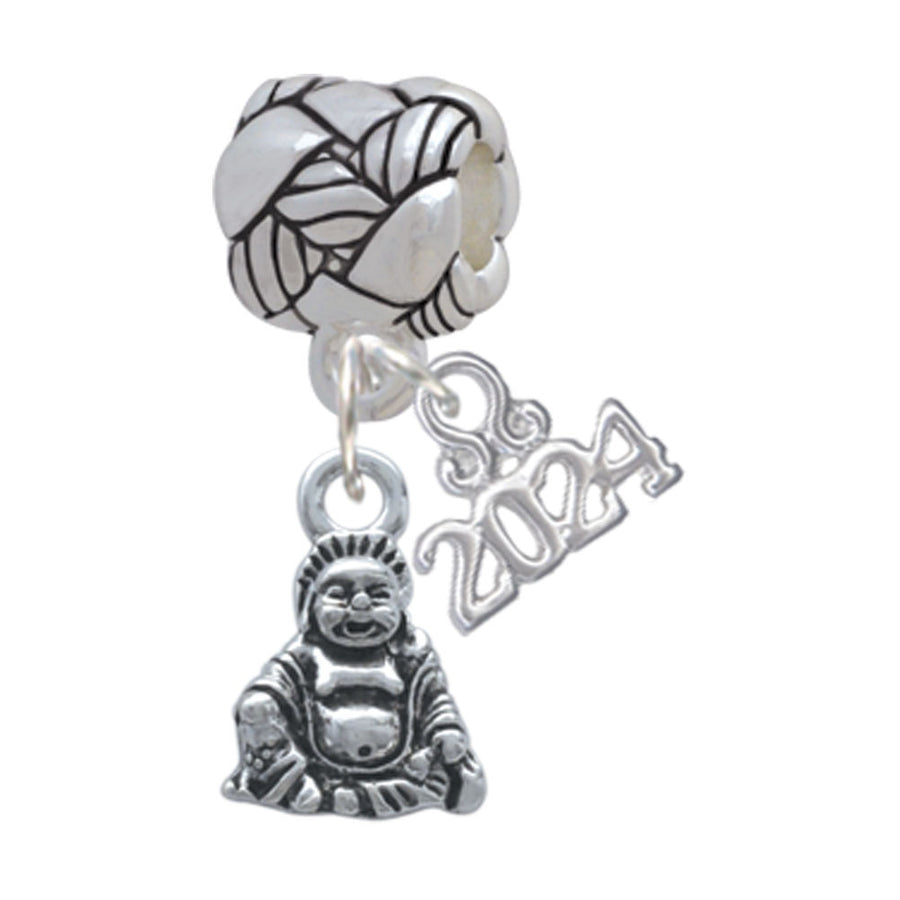 Delight Jewelry Plated Mini Buddha Woven Rope Charm Bead Dangle with Year 2024 Image 1