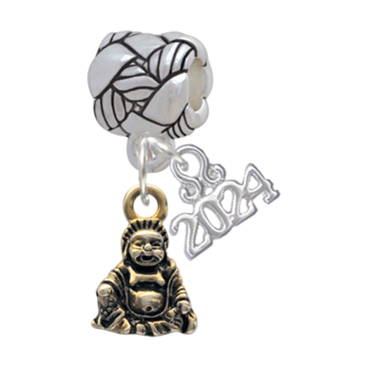 Delight Jewelry Plated Mini Buddha Woven Rope Charm Bead Dangle with Year 2024 Image 4