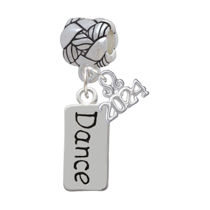 Delight Jewelry Silvertone Message Woven Rope Charm Bead Dangle with Year 2024 Image 4