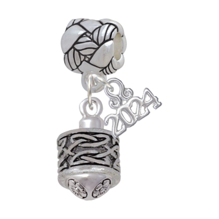 Delight Jewelry Plated Celtic Knot Band Spinner Woven Rope Charm Bead Dangle with Year 2024 Image 4